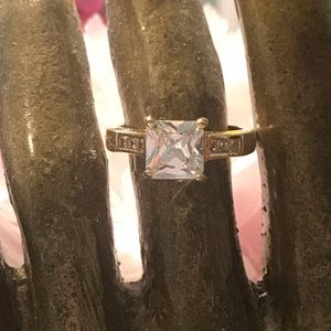 Princess cut CZ ring.